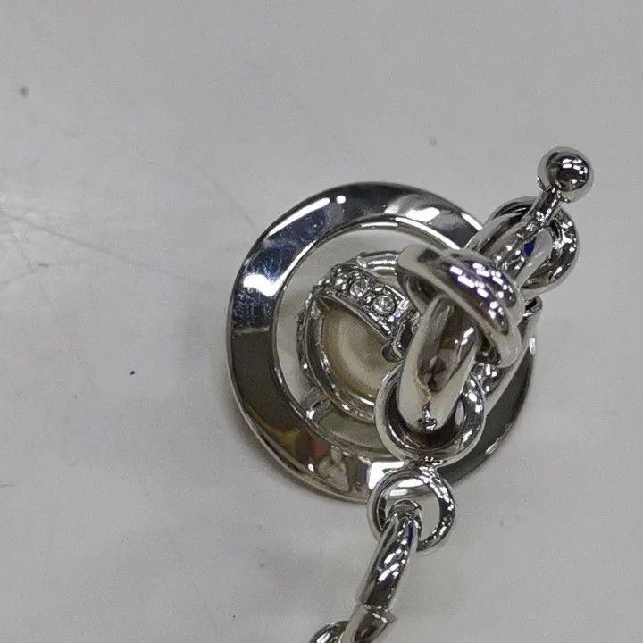 Vivienne Westwood Vivienne Westwood Silver Pearl Bracelet with Charm 0079 Size ONE SIZE - 2 Thumbnail