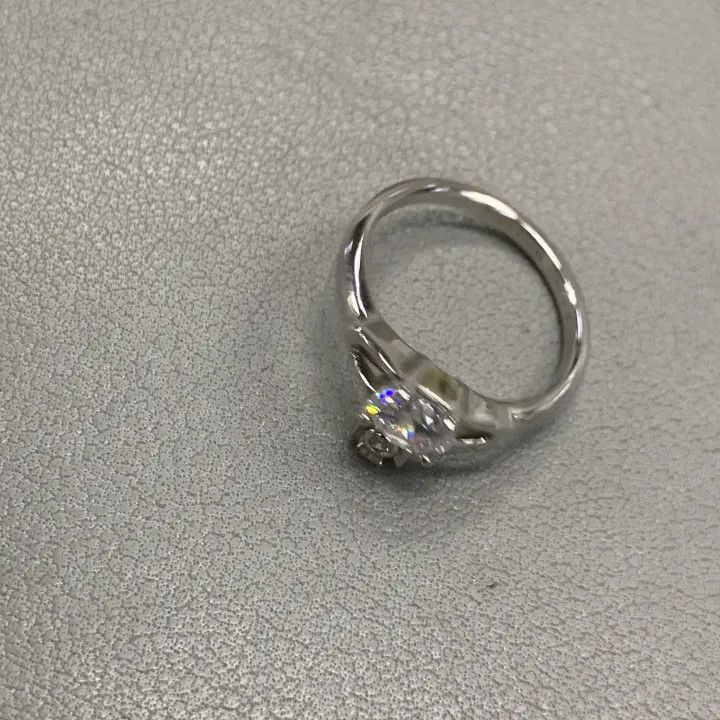 Vivienne Westwood Vivienne Westwood Reina Silver Rhinestone Ring 0079 Size ONE SIZE - 3 Thumbnail