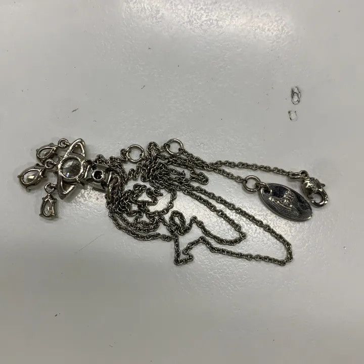 Vivienne Westwood Vivienne Westwood Silver Saturn Dreamcatcher Pendant Necklace 0079 Size ONE SIZE - 2 Thumbnail
