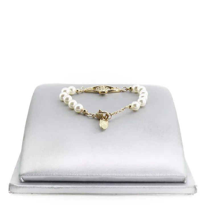 Vivienne Westwood Vivienne Westwood Mini Bas Relief Pearl Bracelet 0079 Size ONE SIZE - 2 Thumbnail