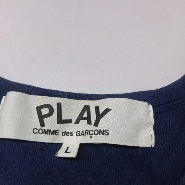 Comme des Garcons Comme des Garçons Play Navy Heart Logo T-Shirt 0079 Size US L / EU 52-54 / 3 - 3 Thumbnail