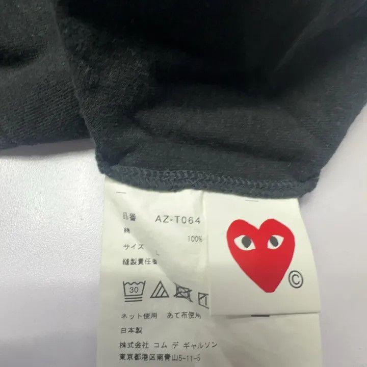 Comme des Garcons Comme des Garcons Play Black Heart Embroidered T-Shirt 0079 Size US L / EU 52-54 / 3 - 4 Thumbnail