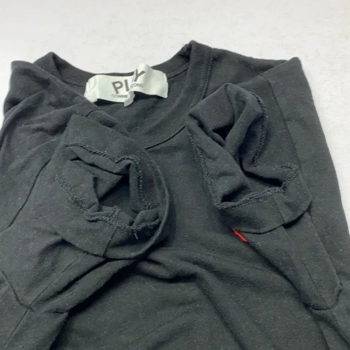 Comme des Garcons Comme des Garcons Play Black Short Sleeve T-Shirt 0079 Size US S / EU 44-46 / 1 - 7 Thumbnail