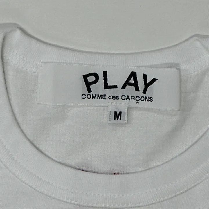 Comme des Garcons Comme des Garçons Play Short Sleeve White T-Shirt 0079 Size US M / EU 48-50 / 2 - 3 Thumbnail