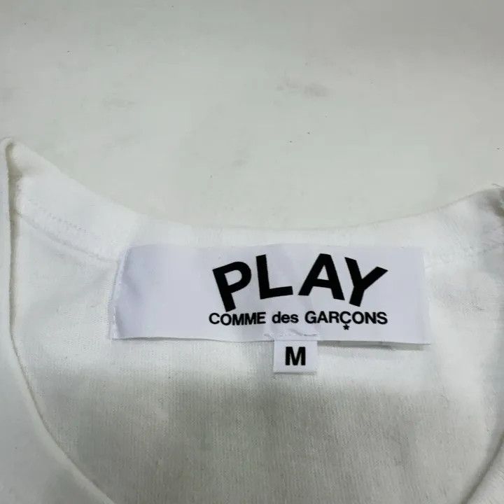 Comme des Garcons Comme des Garçons Play Heart Print T-Shirt (White) 0079 Size US M / EU 48-50 / 2 - 5 Thumbnail