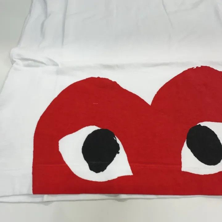 Comme des Garcons Comme des Garçons Play Heart Print T-Shirt (White) 0079 Size US M / EU 48-50 / 2 - 6 Thumbnail