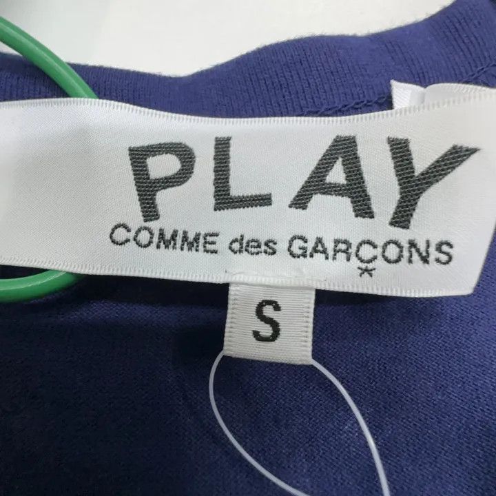Comme des Garcons PLAY CDG Play Navy Blue Heart Embroidered T-Shirt 0079 Size US S / EU 44-46 / 1 - 2 Thumbnail