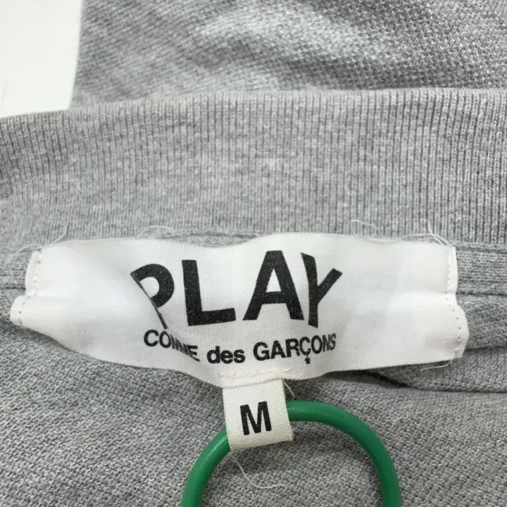 Comme des Garcons Comme des Garçons Play Gray Heart Logo Polo Shirt 0079 Size US M / EU 48-50 / 2 - 2 Thumbnail