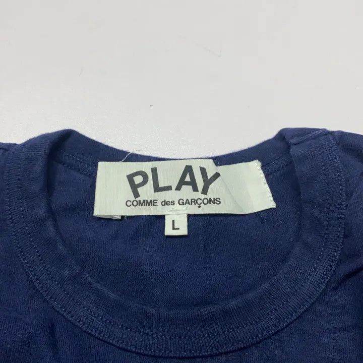 Comme des Garcons Comme des Garcons Play Navy Heart T-Shirt 0079 Size US L / EU 52-54 / 3 - 3 Thumbnail