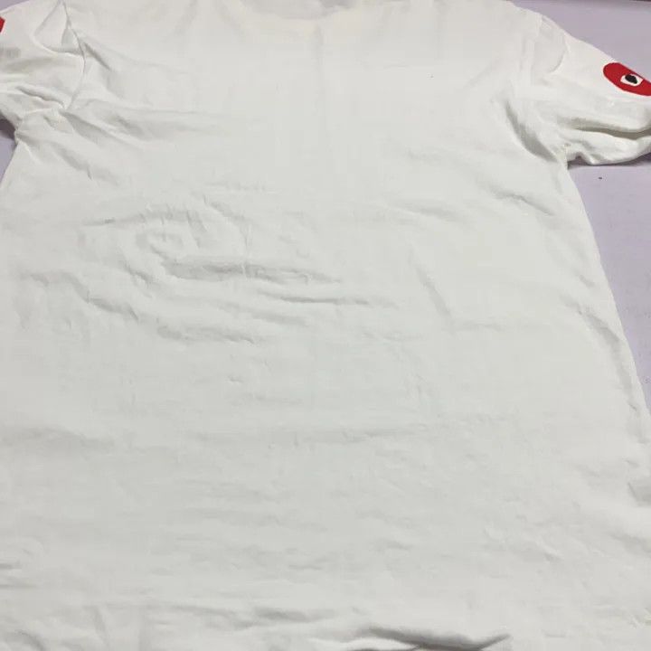 Comme des Garcons CDG Play White Long Sleeve T-Shirt with Hearts 0079 Size US S / EU 44-46 / 1 - 12 Thumbnail