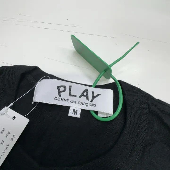 Comme des Garcons Comme des Garçons Play Heart Embroidered Black T-Shirt 0079 Size US M / EU 48-50 / 2 - 2 Thumbnail