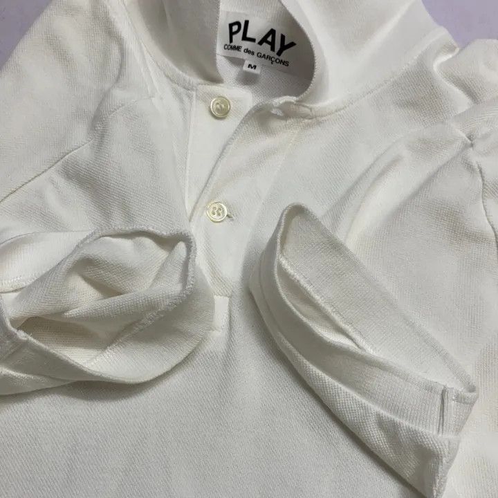 Comme des Garcons Comme des Garçons Play Heart Logo Polo Shirt 0079 Size US M / EU 48-50 / 2 - 5 Thumbnail