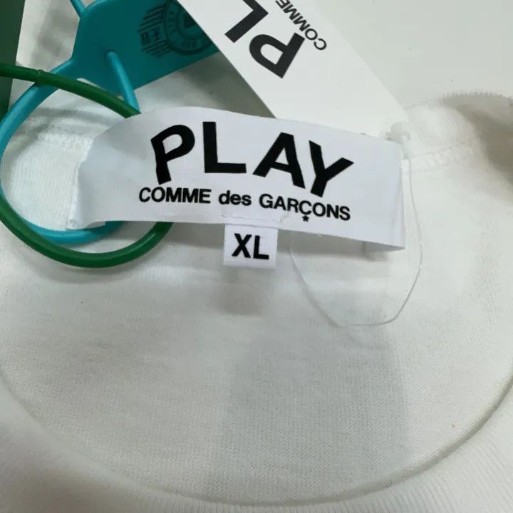 Comme des Garcons Comme des Garcons Play White Heart Short Sleeve Tee 0079 Size US XL / EU 56 / 4 - 2 Thumbnail