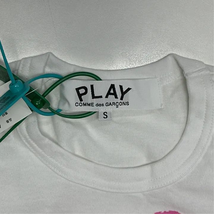 Comme des Garcons Comme des Garçons Play Pink Heart Short Sleeve T-Shirt 0079 Size US S / EU 44-46 / 1 - 2 Thumbnail