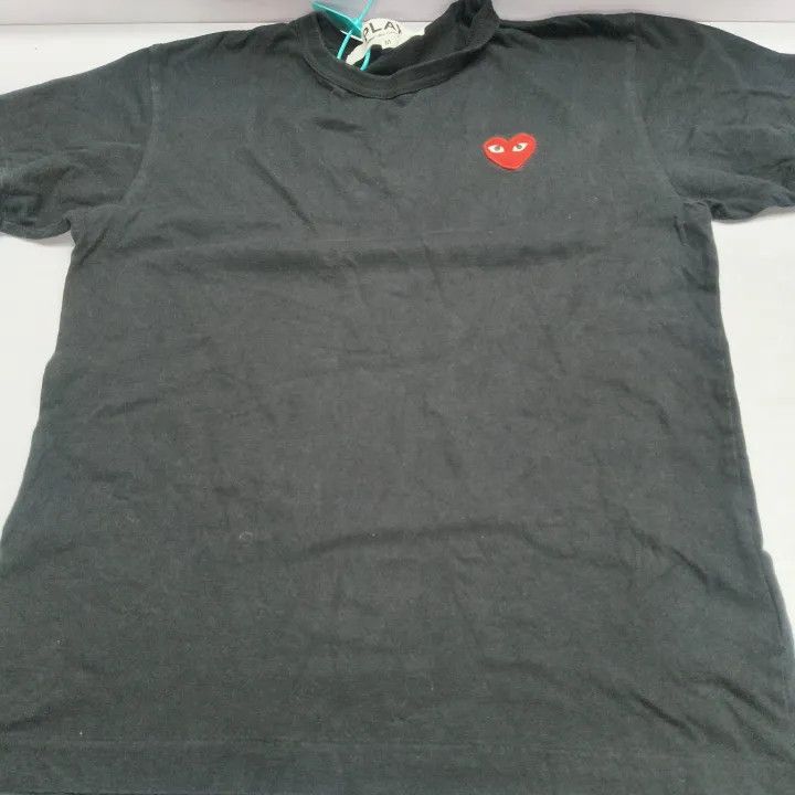Comme des Garcons Comme des Garçons Play Black Heart Short Sleeve T-Shirt 0079 Size US M / EU 48-50 / 2 - 8 Thumbnail