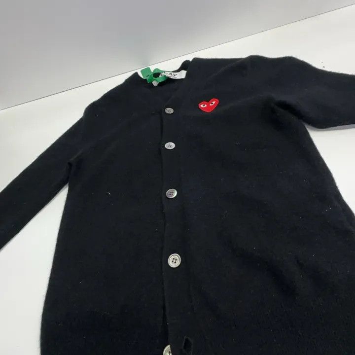 Comme des Garcons Comme des Garcons Play Black Wool Cardigan 0079 Size US M / EU 48-50 / 2 - 7 Thumbnail