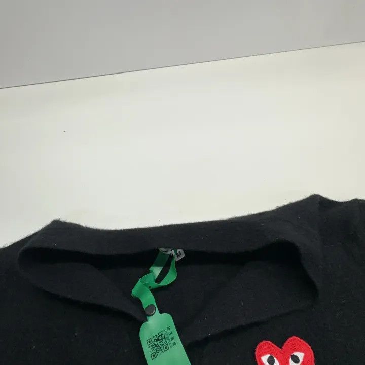 Comme des Garcons Comme des Garcons Play Black Wool Cardigan 0079 Size US M / EU 48-50 / 2 - 8 Thumbnail