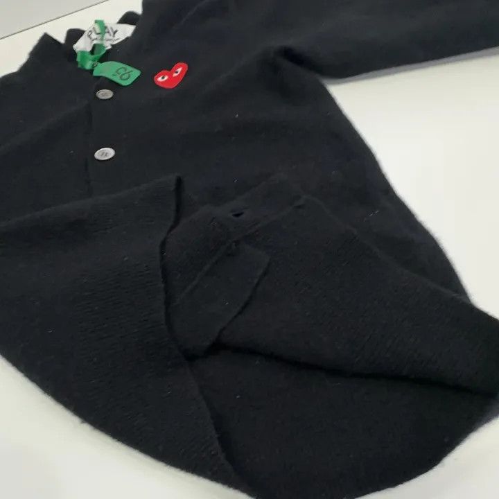 Comme des Garcons Comme des Garcons Play Black Wool Cardigan 0079 Size US M / EU 48-50 / 2 - 9 Thumbnail