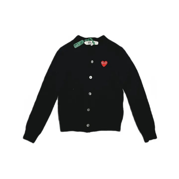 Comme des Garcons Comme des Garcons Play Black Wool Cardigan 0079 Size US M / EU 48-50 / 2 - 2 Thumbnail