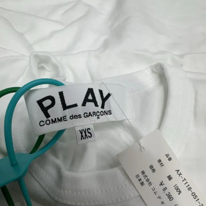 Comme des Garcons Comme des Garcons Play White Long Sleeve Tee 0079 Size US XXS / EU 40 - 3 Thumbnail