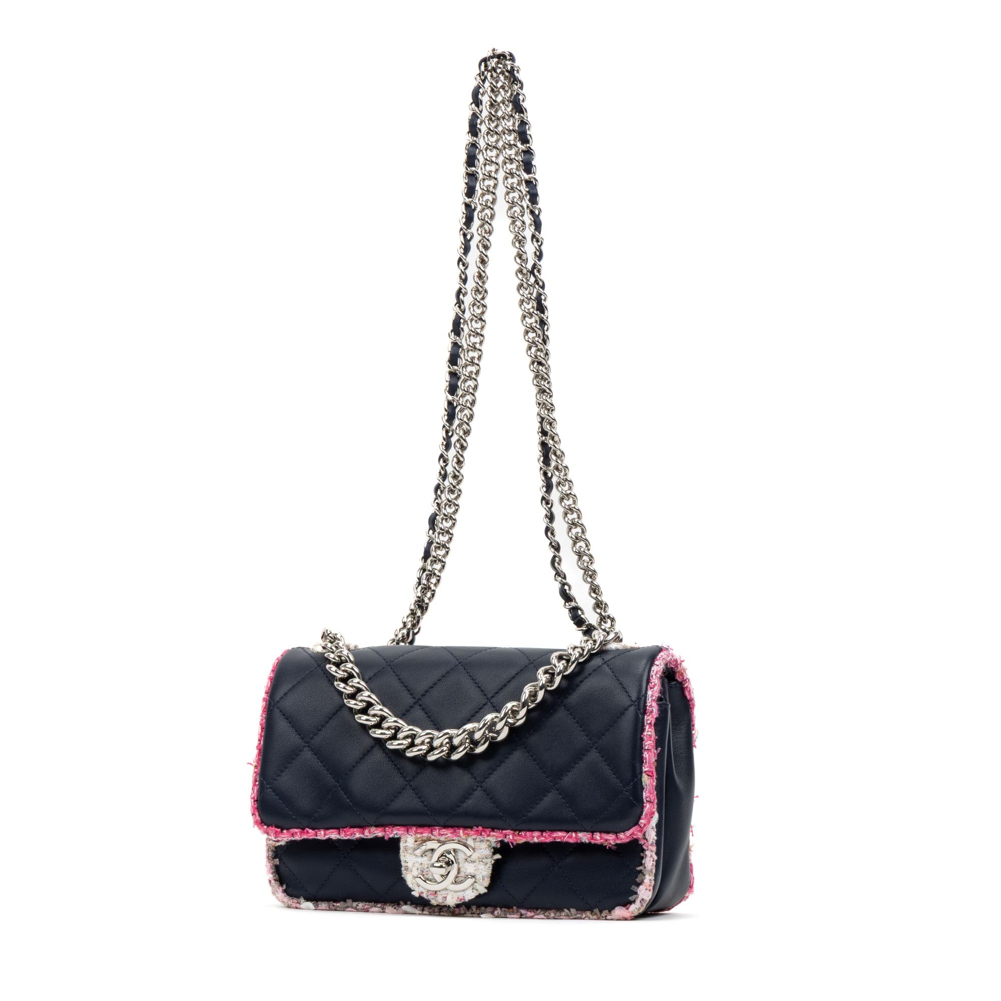 Chanel Rare Tweed Trim Single Flap Size ONE SIZE - 3 Thumbnail