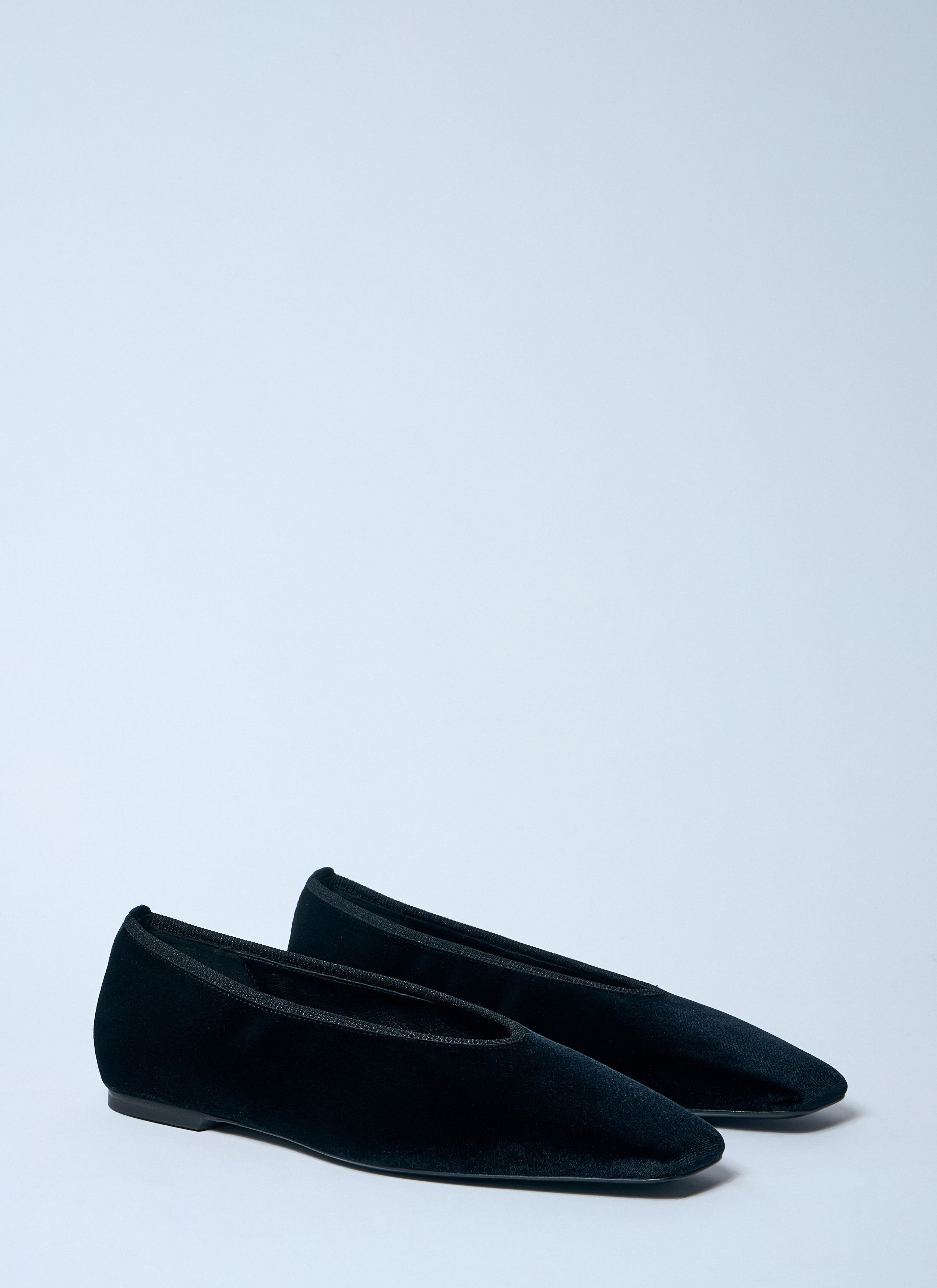 Toteme Minimalist Velvet Ballerina Flats Size US 6 / IT 36 - 2 Thumbnail