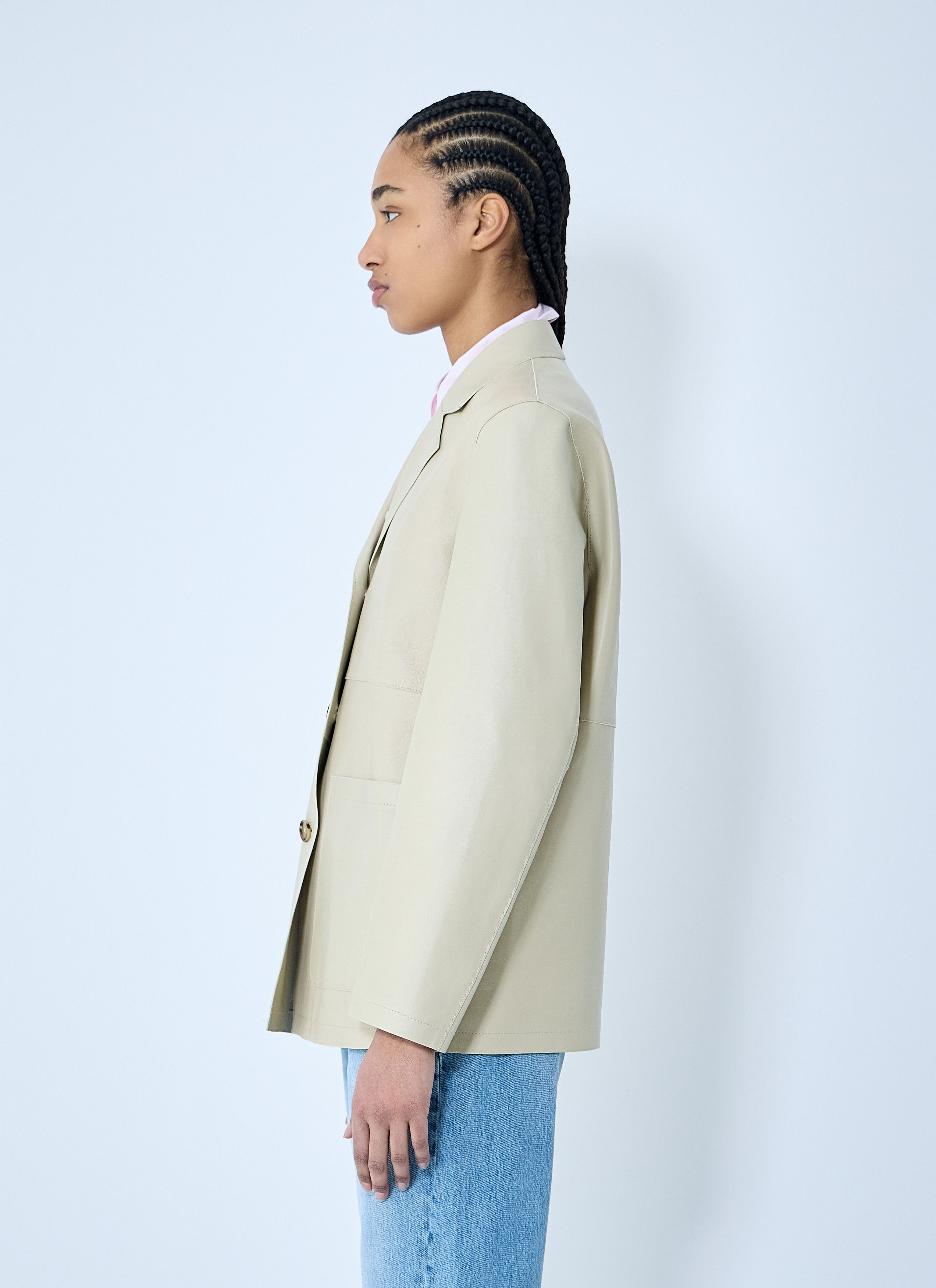 Toteme Clean Leather Blazer Size M / US 6-8 / IT 42-44 - 3 Thumbnail