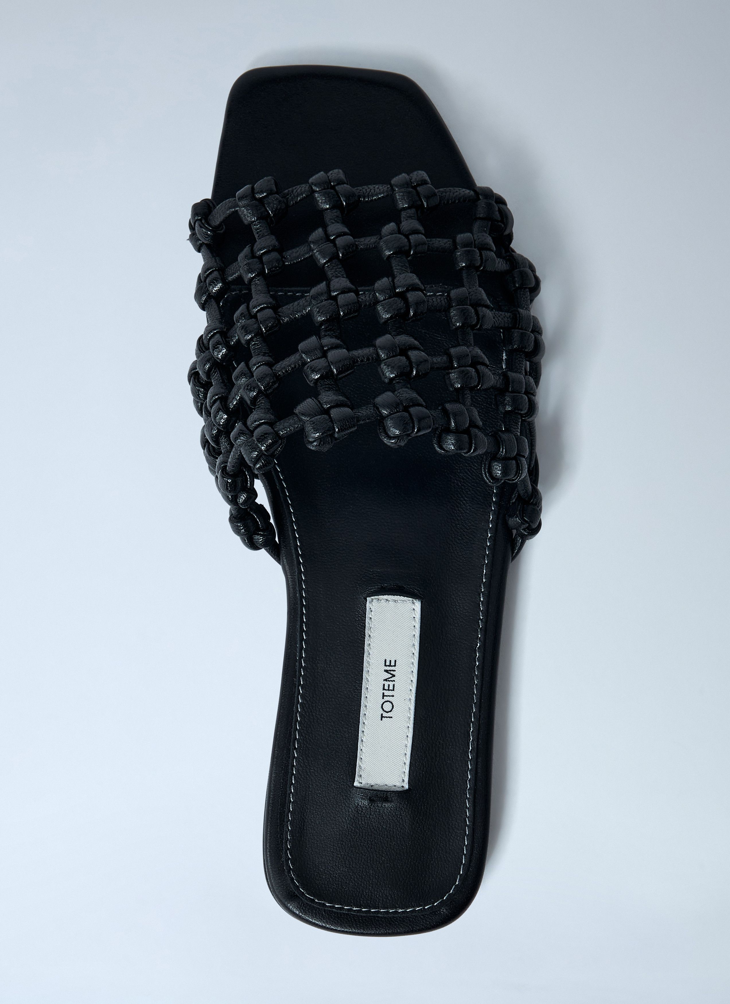 Toteme Braided Leather Slides Size US 7 / IT 37 - 6 Thumbnail