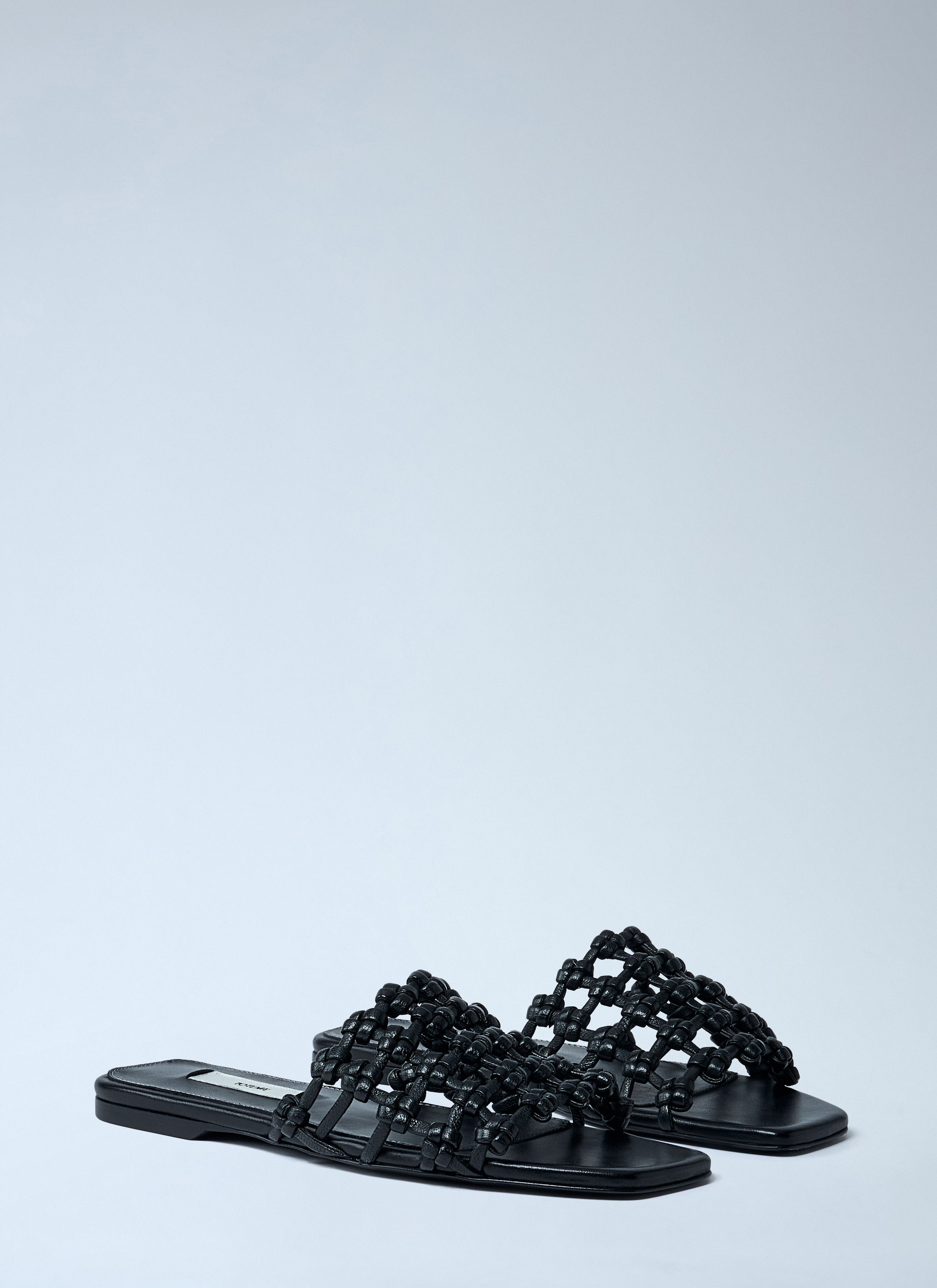 Toteme Braided Leather Slides Size US 7 / IT 37 - 2 Thumbnail