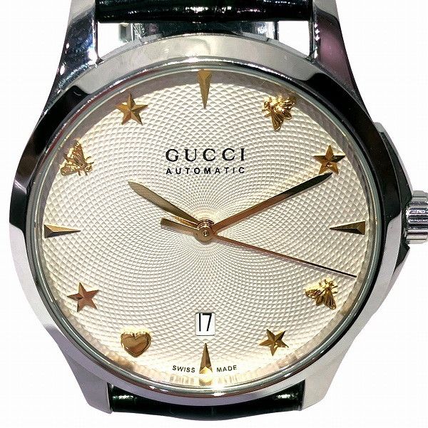 Gucci Gucci Gucci G-Timeless Stainless Steel Watch Metal Automatic 126.4YA126468 Size ONE SIZE - 4 Thumbnail