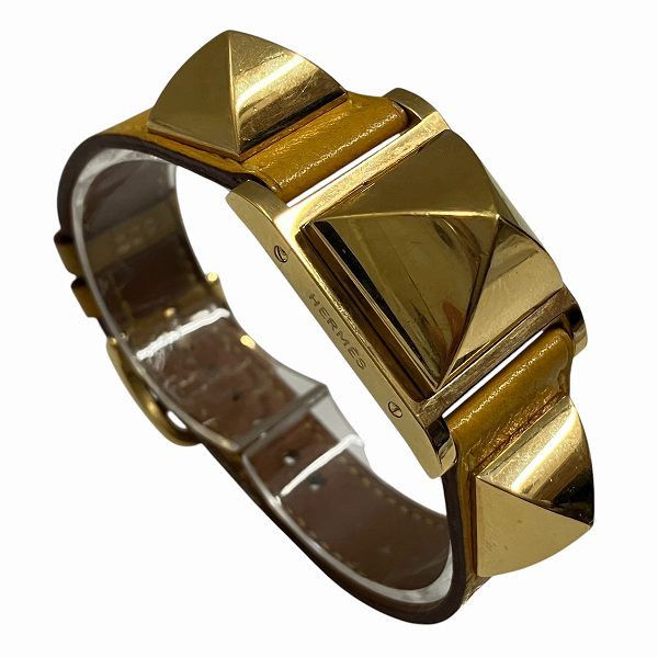 Hermes Hermes Hermes Medor Stainless Steel Watch Metal Quartz Size ONE SIZE - 3 Thumbnail