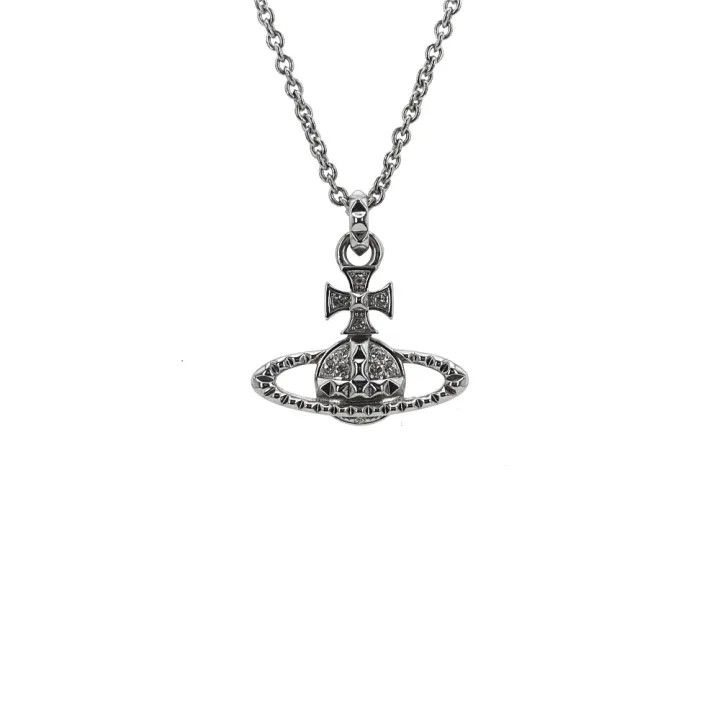 Vivienne Westwood Vivienne Westwood Silver Saturn Pendant Necklace 0079 Size ONE SIZE - 2 Thumbnail