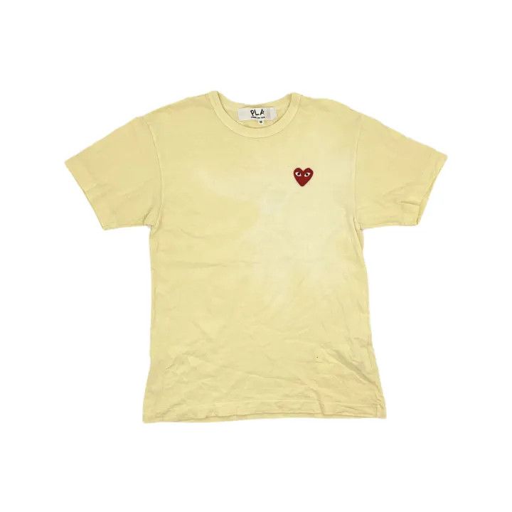 Comme des Garcons Comme des Garçons PLAY Yellow Short Sleeve T-Shirt 0079 Size US M / EU 48-50 / 2 - 2 Thumbnail