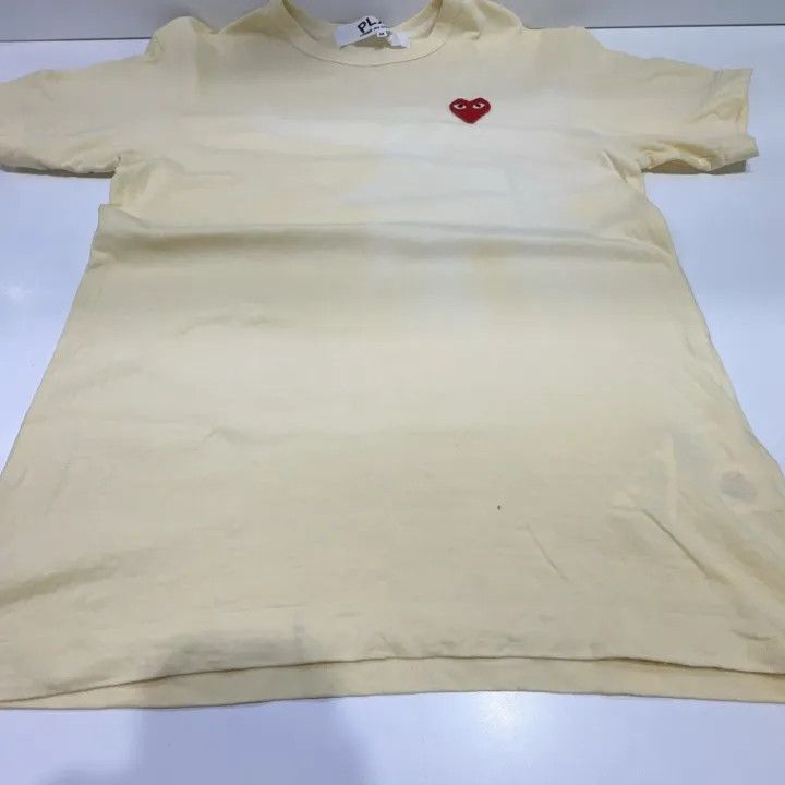 Comme des Garcons Comme des Garçons PLAY Yellow Short Sleeve T-Shirt 0079 Size US M / EU 48-50 / 2 - 9 Thumbnail