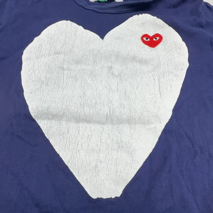 Comme des Garcons Comme des Garçons Play Navy Heart T-Shirt 0079 Size US S / EU 44-46 / 1 - 5 Thumbnail