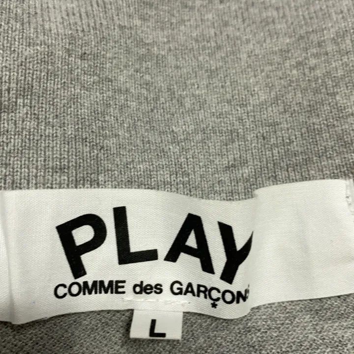 Comme des Garcons Comme des Garçons Play Gray Logo Polo Shirt 0079 Size US L / EU 52-54 / 3 - 4 Thumbnail