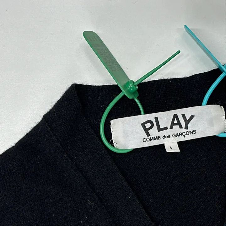 Comme des Garcons Comme des Garçons Play Black Knitted Cardigan 0079 Size US L / EU 52-54 / 3 - 2 Thumbnail