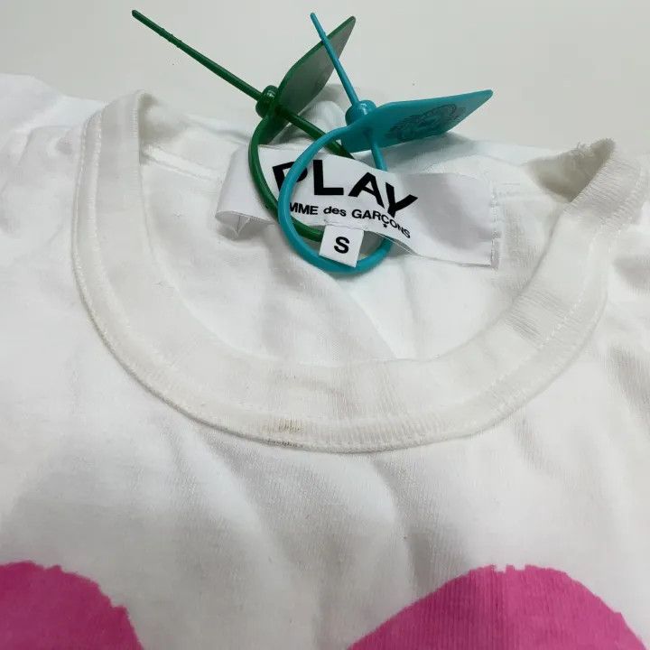 Comme des Garcons Comme des Garcons Play Pink Heart Tee 0079 Size US S / EU 44-46 / 1 - 4 Thumbnail