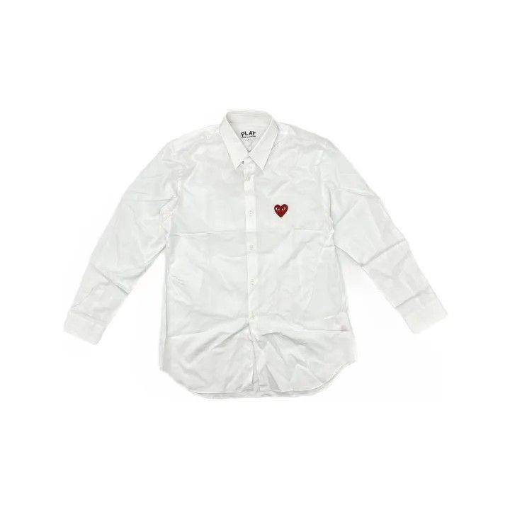 Comme des Garcons Comme des Garçons Play Red Emblem Button Up Shirt 0079 Size US L / EU 52-54 / 3 - 2 Thumbnail