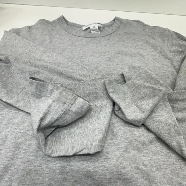 Comme des Garcons Comme des Garcons Grey Long Sleeve T-Shirt 0079 Size US XL / EU 56 / 4 - 9 Thumbnail