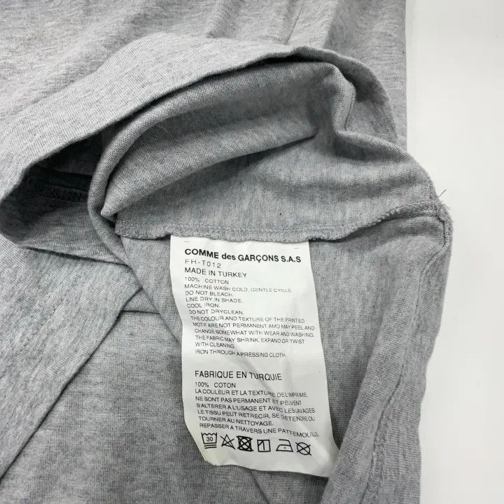 Comme des Garcons Comme des Garcons Grey Long Sleeve T-Shirt 0079 Size US XL / EU 56 / 4 - 5 Thumbnail