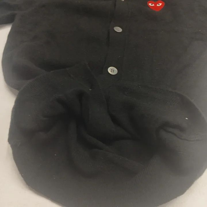 Comme des Garcons Comme des Garçons Play Black Wool Cardigan 0079 Size US M / EU 48-50 / 2 - 9 Thumbnail