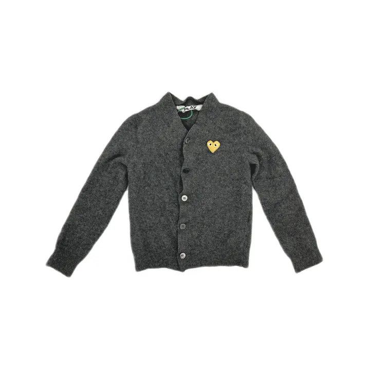 Comme des Garcons Comme des Garçons Play Gray Wool Cardigan 0079 Size US M / EU 48-50 / 2 - 2 Thumbnail