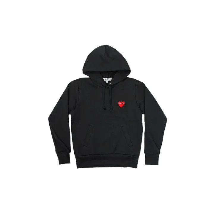 Comme des Garcons CDG Play Black Hooded Sweatshirt for Men 0079 Size US L / EU 52-54 / 3 - 2 Thumbnail