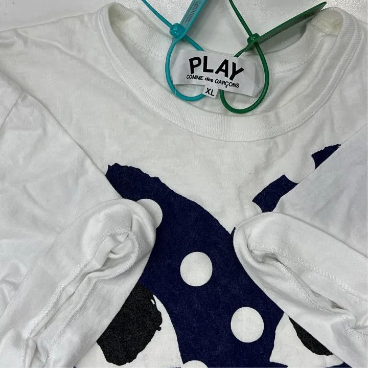 Comme des Garcons Comme des Garçons Play Blue Polka Dot T-Shirt 0079 Size US XL / EU 56 / 4 - 4 Thumbnail