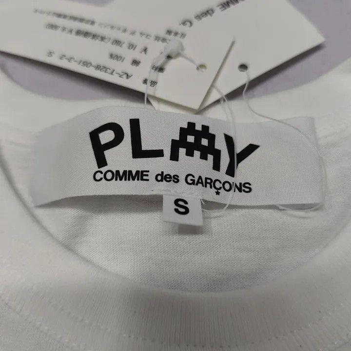 Comme des Garcons Comme des Garçons Play White Short Sleeve T-Shirt 0079 Size US S / EU 44-46 / 1 - 4 Thumbnail