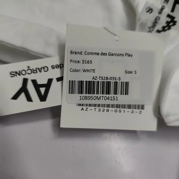 Comme des Garcons Comme des Garçons Play White Short Sleeve T-Shirt 0079 Size US S / EU 44-46 / 1 - 6 Thumbnail