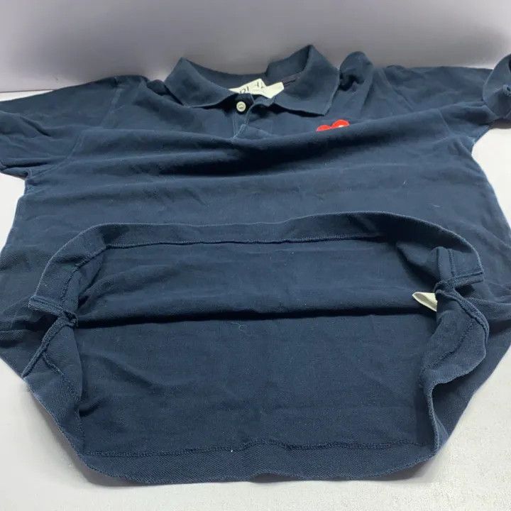 Comme des Garcons Comme des Garçons Play Navy Heart Polo Shirt 0079 Size US L / EU 52-54 / 3 - 13 Thumbnail
