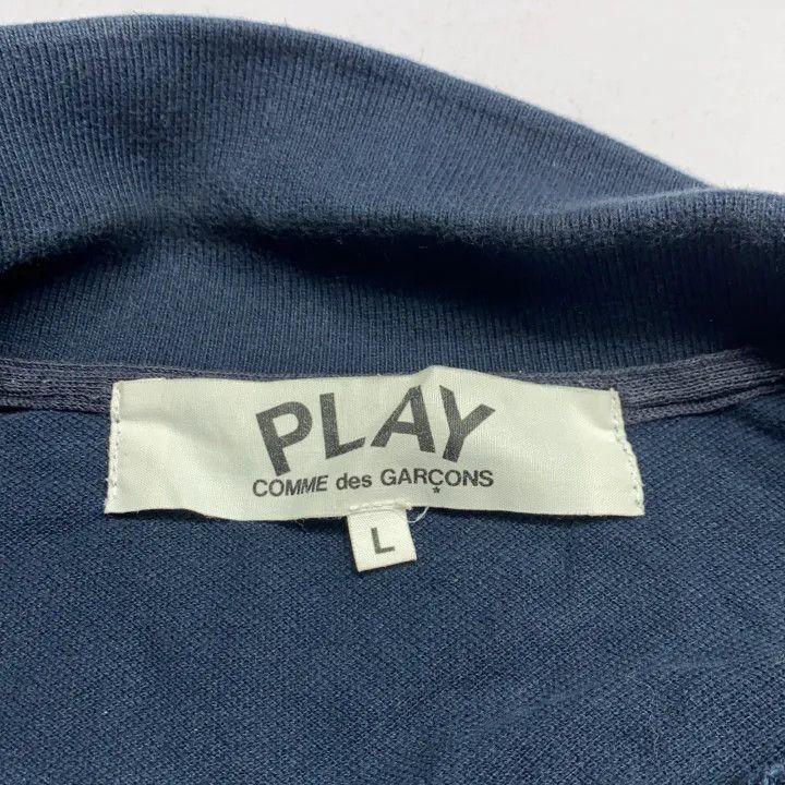 Comme des Garcons Comme des Garçons Play Navy Heart Polo Shirt 0079 Size US L / EU 52-54 / 3 - 4 Thumbnail