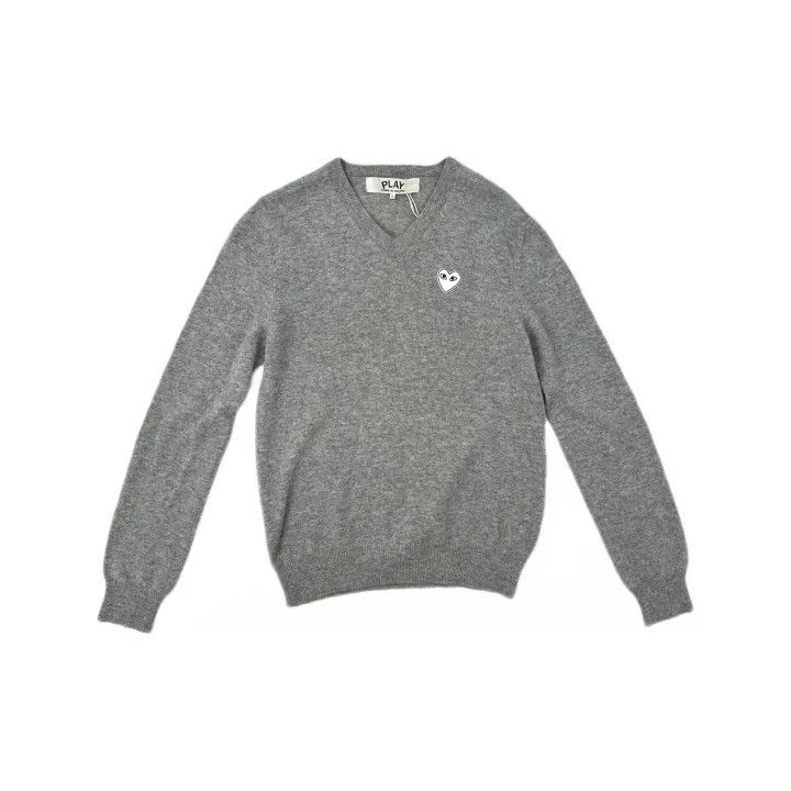 Comme des Garcons Comme des Garçons Play Gray Wool Sweater 0079 Size US L / EU 52-54 / 3 - 2 Thumbnail